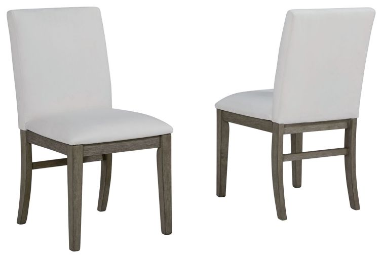 Anibecca – Gray / Off White – Dining Uph Side Chair (Set of 2)