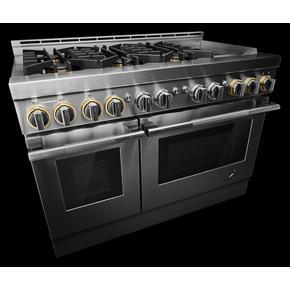 48″ Rise Gas Professional-Style Range With Chrome-Infused Griddle