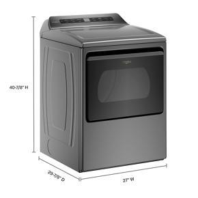 7.4 Cubic Feet Smart Top Load Electric Dryer – Chrome Shadow