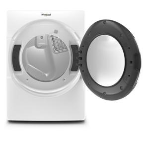 7.4 Cubic Feet Smart Front Load Electric Dryer – White