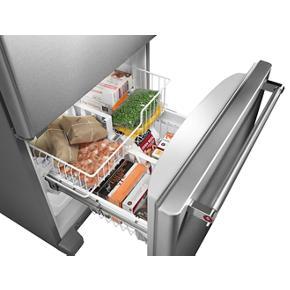 19 Cubic Feet 30″ Width Full Depth Non Dispense Bottom Mount Refrigerator – Pearl Silver