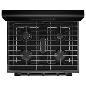 30″ Wide Gas Range With 5th Oval Burner – 5.0 Cubic Feet – Black