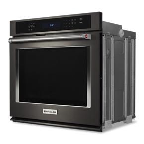 30″ Single Wall Oven With Even-Heat True Convection – Black