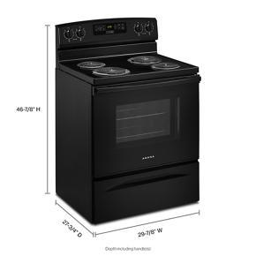 30″ Amana Electric Range With Bake Assist Temps – Black