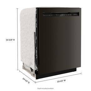 44 dBA Dishwasher In PrintShield Finish With FreeFlex Third Rack – Black – 23,88″ Width