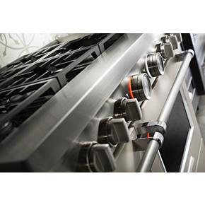 KitchenAid 48” Smart Commercial-Style Dual Fuel Range With Griddle – Milkshake