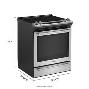 30″ Wide Slide-In Electric Range With True Convection And Fit System – 6.4 Cubic Feet